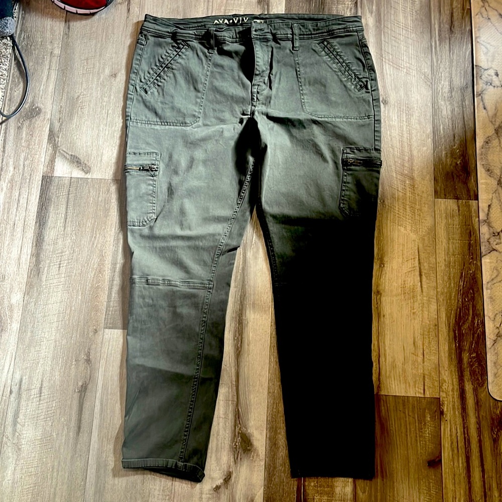 Ava & Viv Olive Jeggings Sz 20W